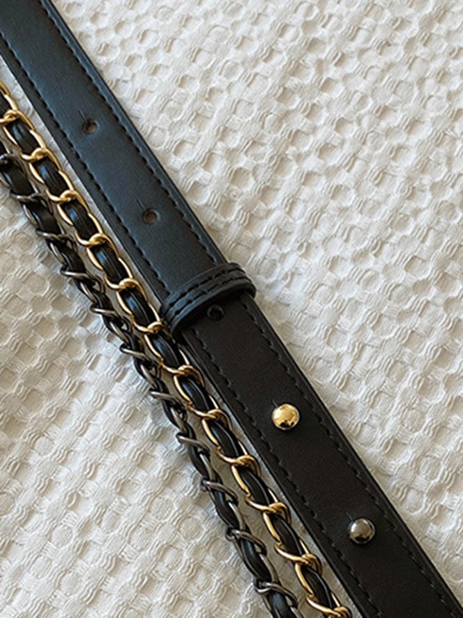 Leopard Clutch Bag Braided Chain Cross Body Bag