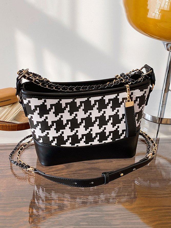 Leopard Clutch Bag Braided Chain Cross Body Bag
