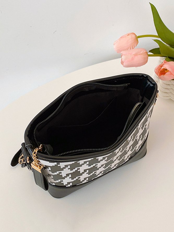Leopard Clutch Bag Braided Chain Cross Body Bag