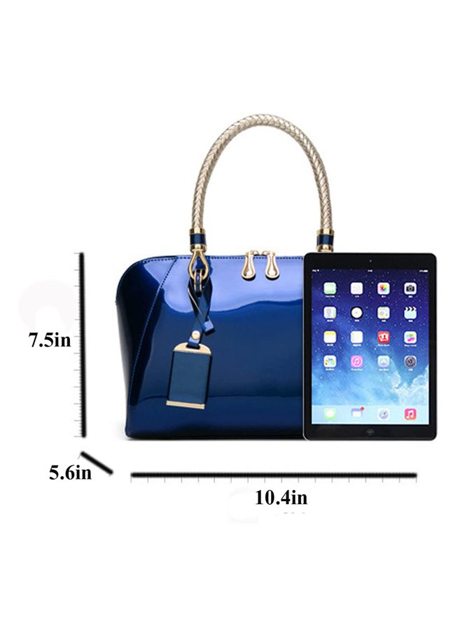 Elegant Artificial Patent Leather Handbag Commuting Crossbody Bag