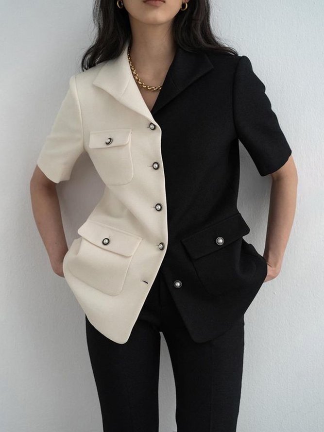 Shawl Collar, Plaid Knit Unlined Blazer