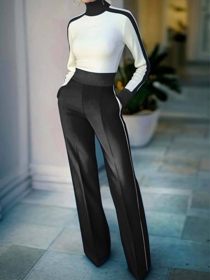 Split Joint Casual Turtleneck Sweater