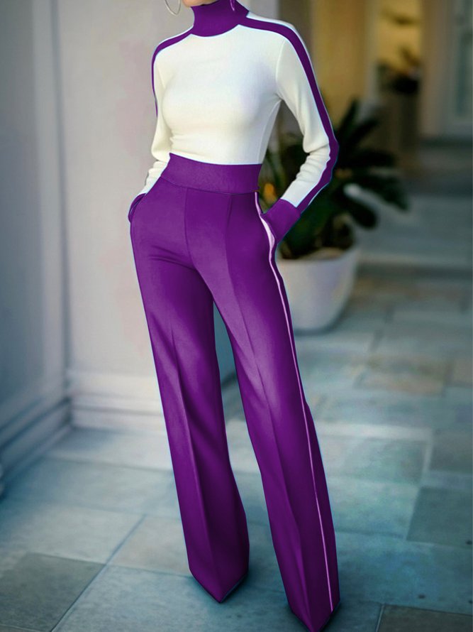 Split Joint Casual Turtleneck Sweater