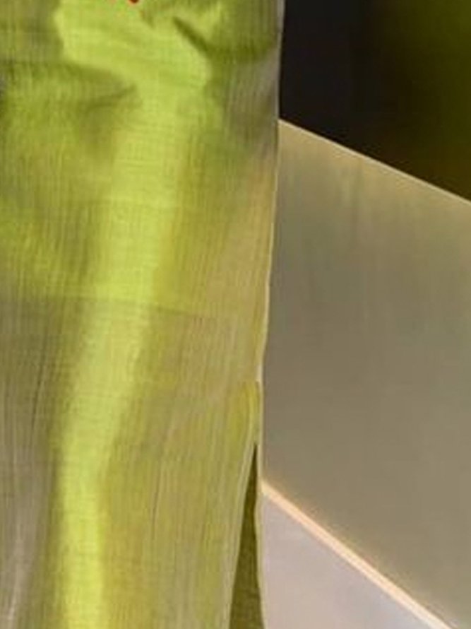 Elegant Satin Crew Neck Maxi Dress