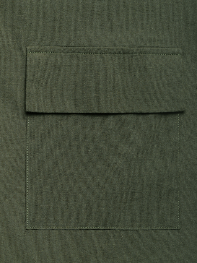 STYLE WE x CHILLINEN |Linen V Neck Plain Linen Dress With No