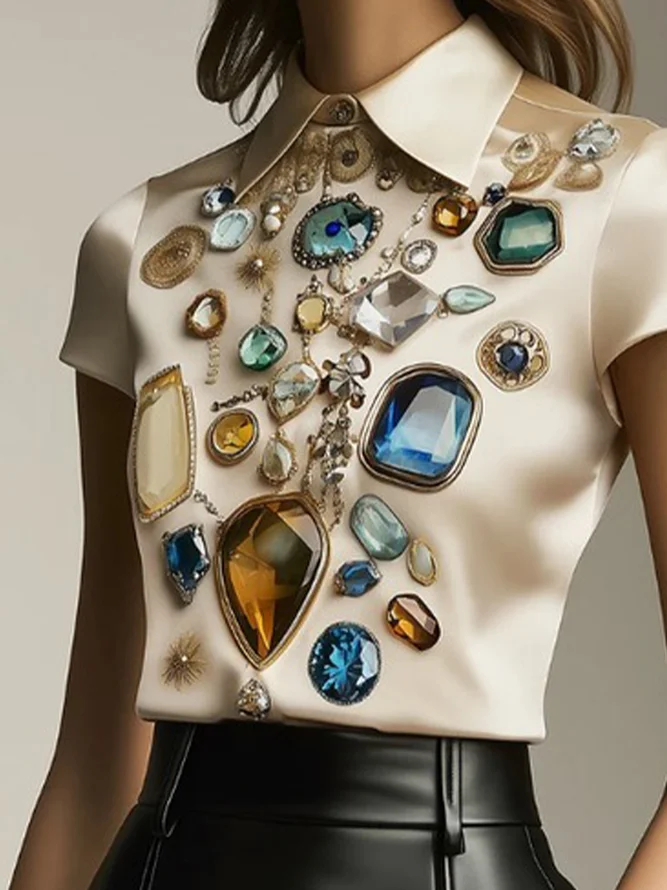Urban 3D Printing Shirt Collar  Blouse