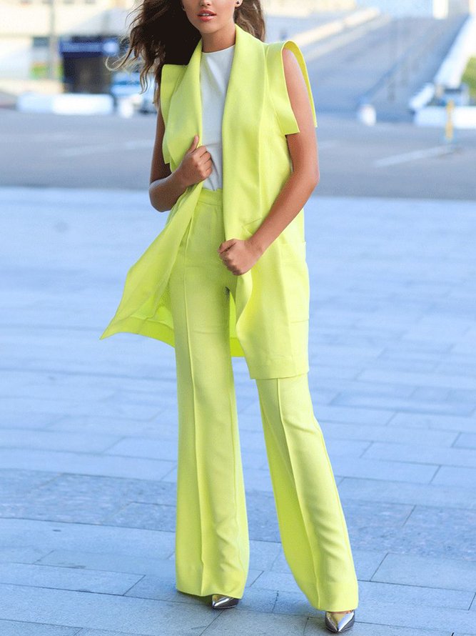 Urban Plain Wide Leg Pants