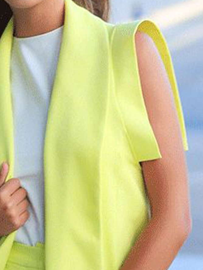 Urban Plain Shawl Collar Vest