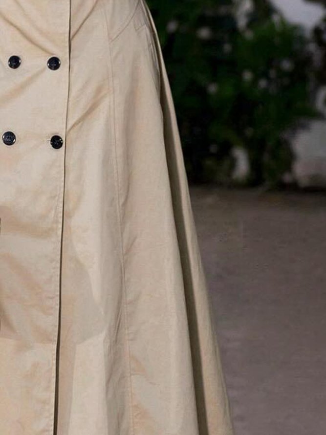 Urban Plain Buttoned Strapless Maxi Dress