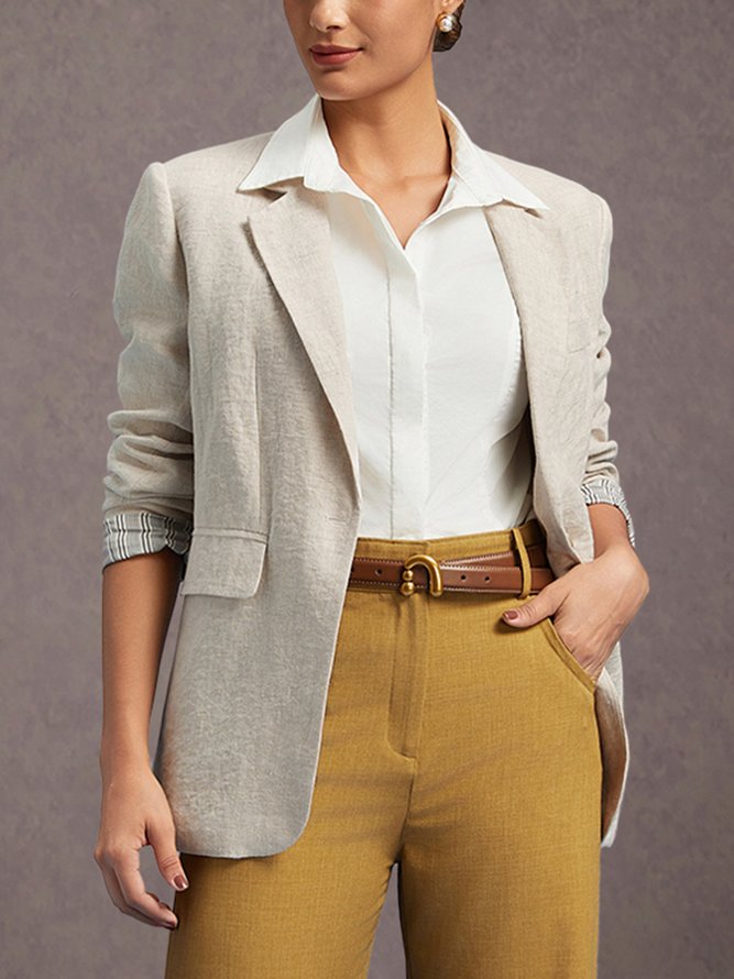 Premium 100% Linen Urban Blazer with Pocket