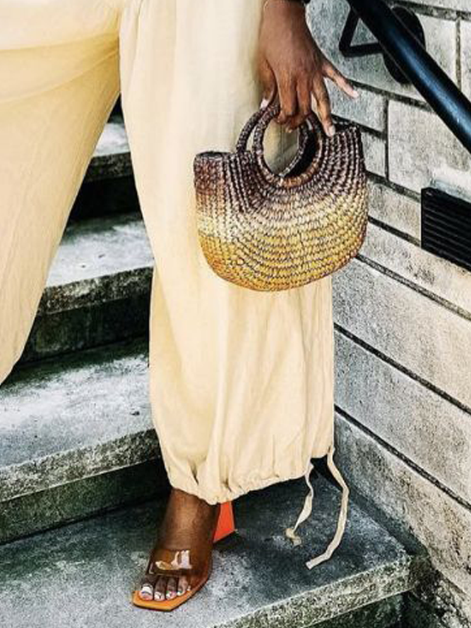 Urban Plain Drawstring Bloomers Pants
