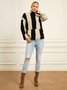 Striped Daily Long sleeve Simple Turtleneck Sweater