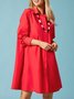 Shirt Dress Long sleeve Plain Simple Dress