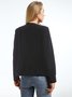 Plain Regular Fit Crew Neck Urban Long Sleeve Jacket