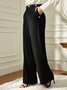 Black Daily Urban Regular Fit Fashion Pants