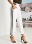 Regular Fit Color Block Urban Color Block Fashion Pants