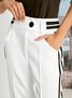 Regular Fit Color Block Urban Color Block Fashion Pants