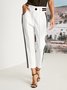 Regular Fit Color Block Urban Color Block Fashion Pants