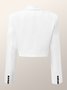 Long sleeve Regular Fit Plain Urban Lapel Collar Blazer