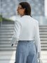 Long sleeve Regular Fit Plain Urban Lapel Collar Blazer