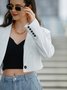 Long sleeve Regular Fit Plain Urban Lapel Collar Blazer