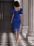 Regular Fit Elegant Asymmetrical Wedding Guest Dress