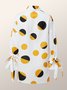 Urban Loose Polka Dots Shirt Collar Blouse