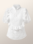 Plain Stand Collar Elegant Regular Fit Shirt