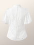 Plain Stand Collar Elegant Regular Fit Shirt
