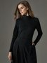 Simple Plain Turtleneck Long Sleeve T-Shirt