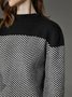 Turtleneck Split Joint Color Block Urban Sweater