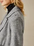 Urban Lapel Collar Long Sleeve Plain Coat With Belt