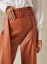 Urban High Waist Faux Leather Pants With Belt