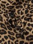 Elegant  Leopard Regular Fit Flouncing Blouse