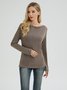 Long Sleeve Skinny Lady Solid Top