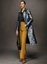 Urban Satin Jacquard Floral Long Jacket