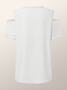 V-Neck Cut-Out Plain Urban Chic Blouse