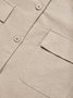 Urban Shawl Collar Long Sleeve Loose Linen Jumpsuit 