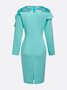 Elegant 3D Floral Crew Neck Formal Dress