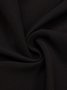 Elegant Color Block Split Joint Stand Collar Midi Dress