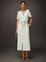 Urban A-line Belted Mid Skirt