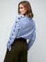 Turtleneck Stripes Long Sleeve Top