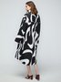 Long sleeve Regular Fit Urban Chevron Shirt Dress