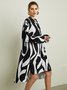 Long sleeve Regular Fit Urban Chevron Shirt Dress