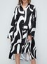 Long sleeve Regular Fit Urban Chevron Shirt Dress