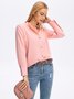 Off Shoulder Sleeve Plain Casual Fit Blouse