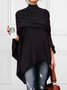 Urban Plain Loosen Turtleneck Shirt