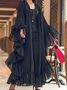 Plain Elegant Long Sleeve Loose Kimono