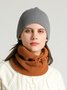 Women Warmth Faux Fur Neck Gaiter Knitted Hat