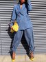 Plain Denim Urban Loose Jeans